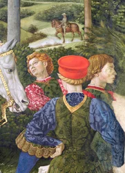 Attendants in Livrea, (dettaglio) dal ciclo del Viaggio dei Magi nella cappella, c.1460